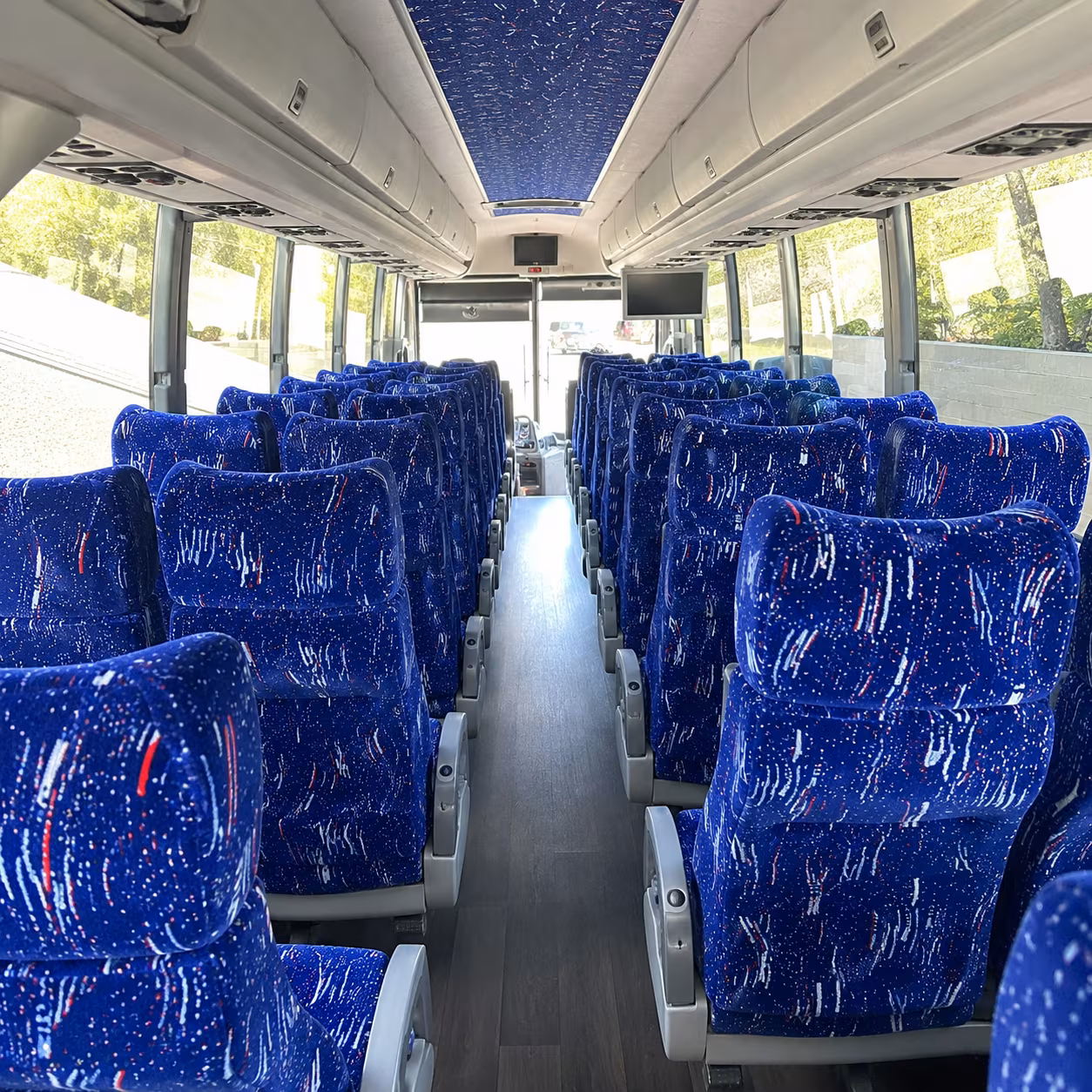 pueblo 56 passenger charter bus inside